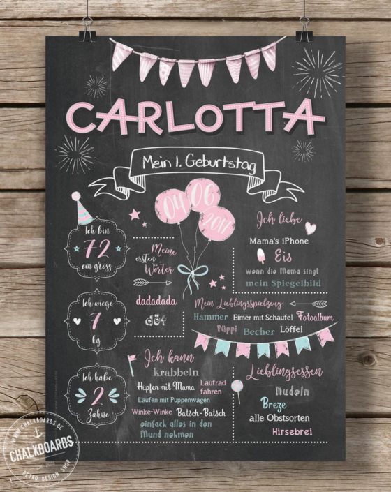 Baby Chalkboard Carlotta