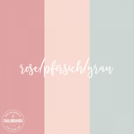 Chalkboard Einschulung / Farbe: rose-pfirsich-grau