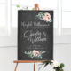 Hochzeit Willkommen Empfangsschild Chalkboard mit Eukalyptus