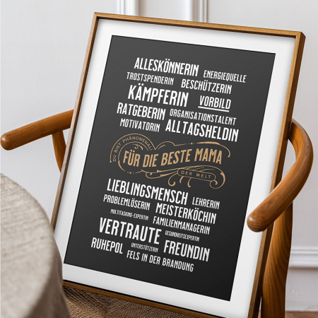 Geschenk Muttertag Geburtstag Beste Mama Poster