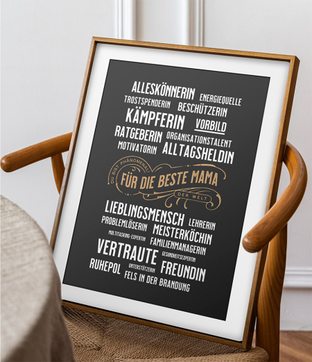 Geschenk Muttertag Geburtstag Beste Mama Poster