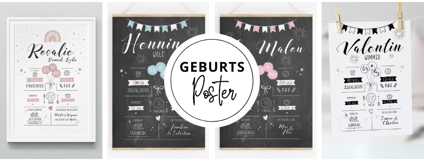 Geburtsposter bei Chalkboards.de