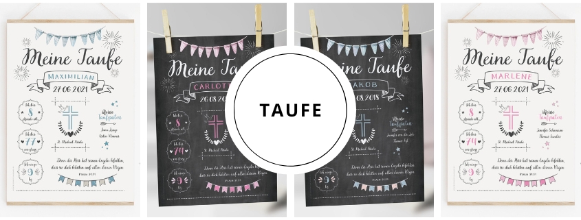 Tafeln zur Taufe bei Chalkboards.de