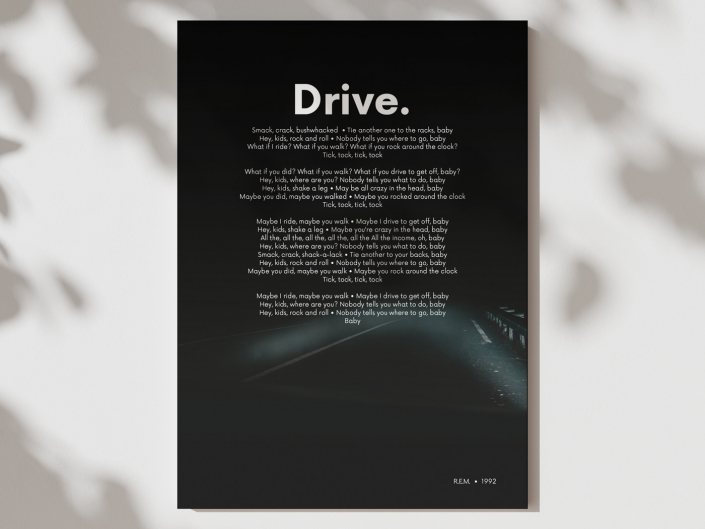 Lyrics Songtext DRIVE - REM / Eddie Vedder Portfolio